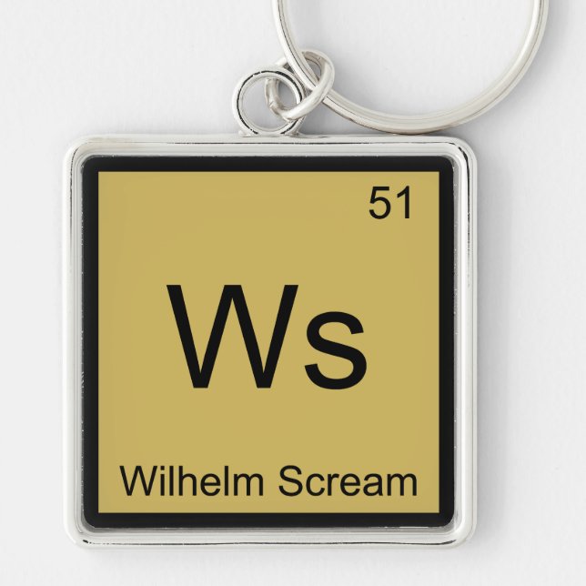 Chaveiro Ws - Camiseta Símbolo do Elemento Químico Wilhelm  (Frente)