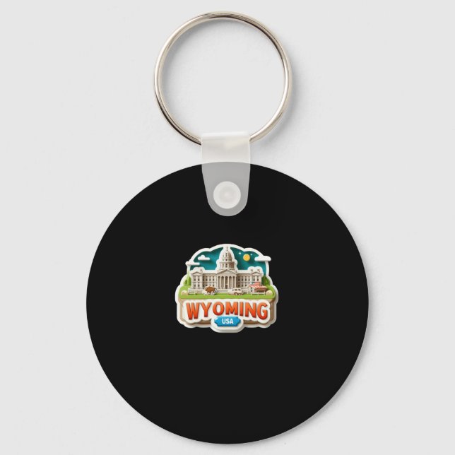 Chaveiro Wyoming Sticker (Frente)