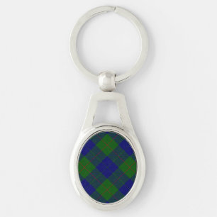 Chaveiro xadrez azul verde tartan Barclay