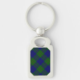 Chaveiro xadrez azul verde tartan Barclay