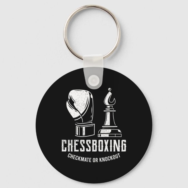 Chaveiro Xadrez Boxing I Chess Player Boxer (Frente)