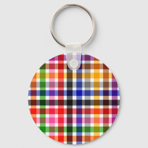 Chaveiro Xadrez Flanel Multicolor Tartan Em Branco