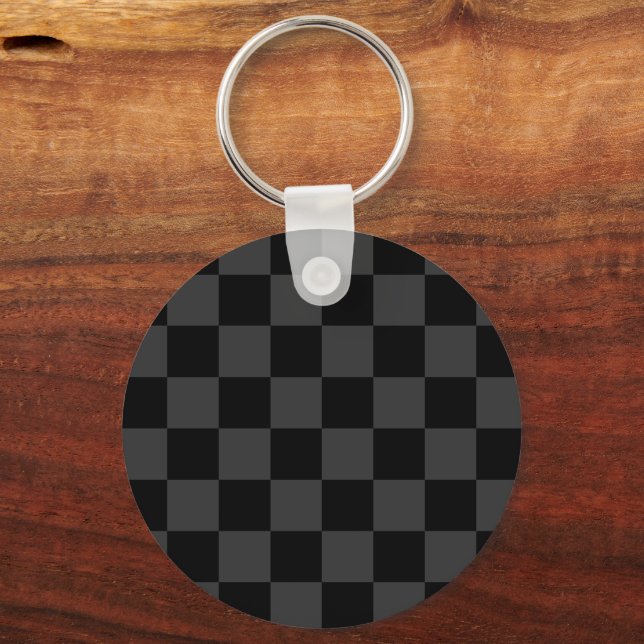 Chaveiro Xadrez Preto Clássico Moderno e Fumaça Preto (Frente)