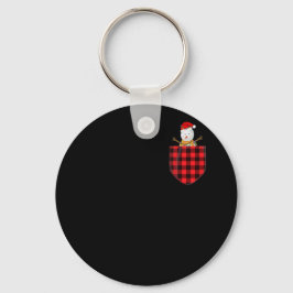 Chaveiro Xadrez Vermelha Snowman na Família Pocket Buffalo