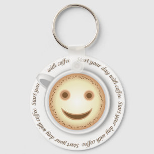 Chaveiro Xícara de café sorridente