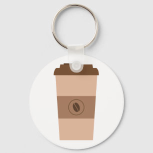 Chaveiro Xícara Simples de Grão de Café