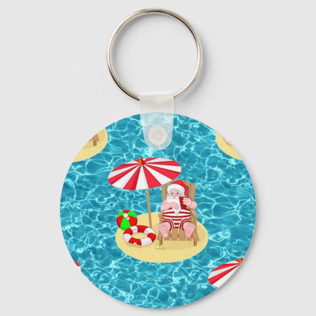 Chaveiro xmas Beach santa claus (Frente)