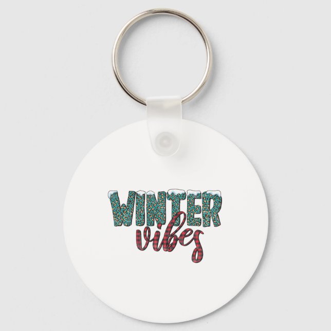 Chaveiro Xmas Gift Winter Vibes (Frente)
