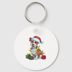 Chaveiro Xmas Lighting Santa Hat Cardigan Welsh Corgi Cog C