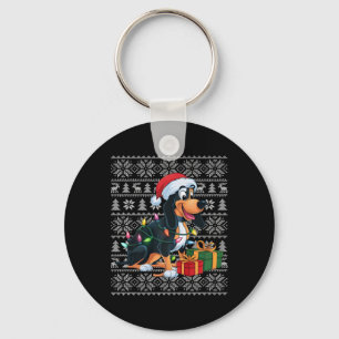 Chaveiro Xmas Luz Feia Papai noel Cão De Ferro Preto E Prof