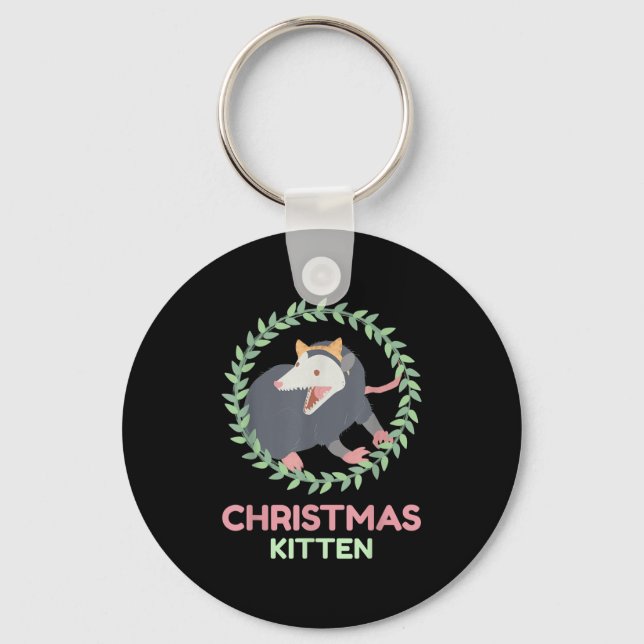 Chaveiro Xmas Ssum Kitten - Creepy Cute Pastel Goth Christm (Frente)