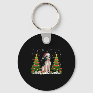 Chaveiro Xmas Tree Lights English Setter Dog Papais noeis C
