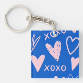 Chaveiro XOXO Hearts Acrylic Keychain – Cute Key Ring