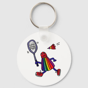 Chaveiro XY- Cartoon Badminton Birdie Engraçado