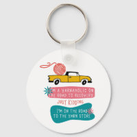Yarnaholic Funny Knitting Dizendo com Yarn Truck