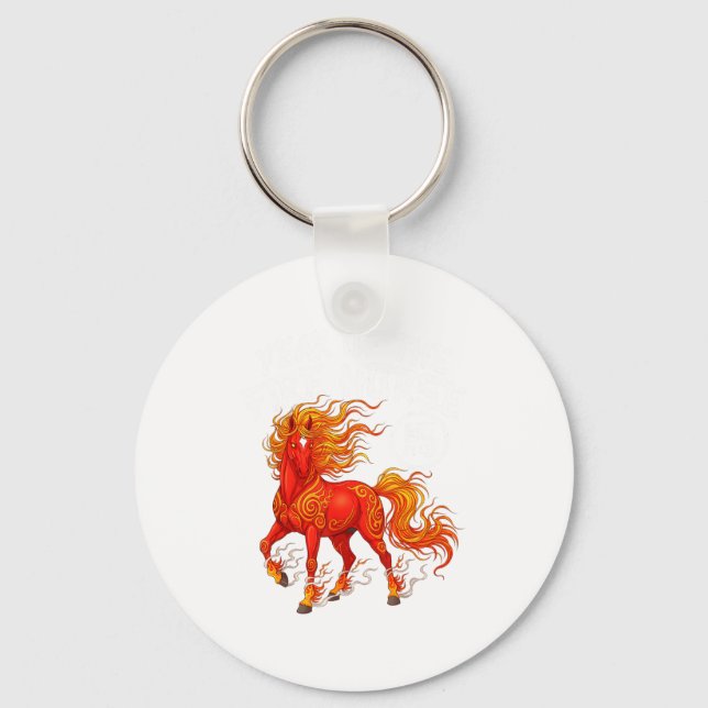 Chaveiro Year Of The Fire Horse Chinese New Year 2026 Zodia (Frente)