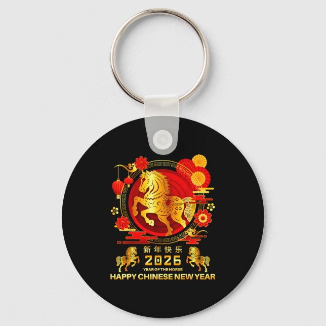 Chaveiro Year Of The Horse 2026 Lunar Chinese New Year Men  (Frente)