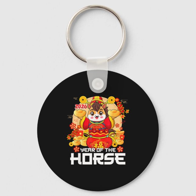 Chaveiro Year Of The Horse 2026 Lunar New Year Chinese Zodi (Frente)