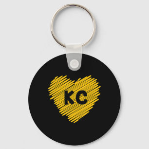 Chaveiro Yellow Kansas City Heart Lover Futebol KC Mens