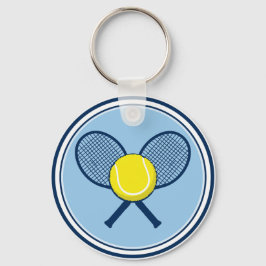 Chaveiro Yellow Tennis Ball Racket Keychain