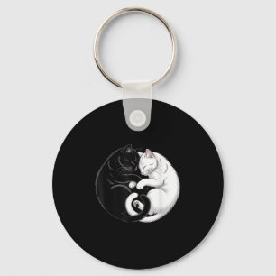 Chaveiro Yin E Yang Pet Cat Black White Cats