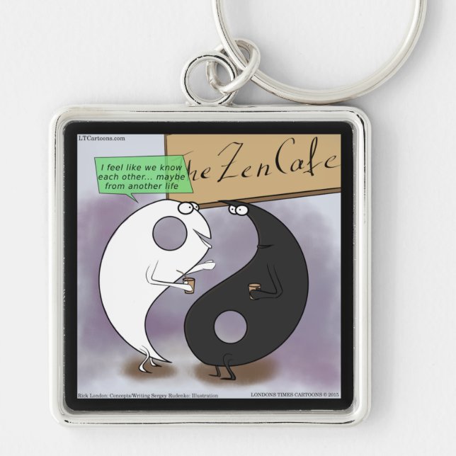 Chaveiro Yin Encontra Yang Zen Divertido (Frente)