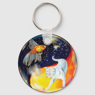 Chaveiro Yin Yang Black White