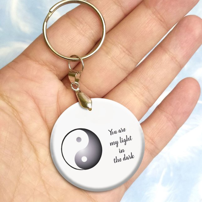 Chaveiro Yin Yang branco-preto (Black-white yin yang Keychain)