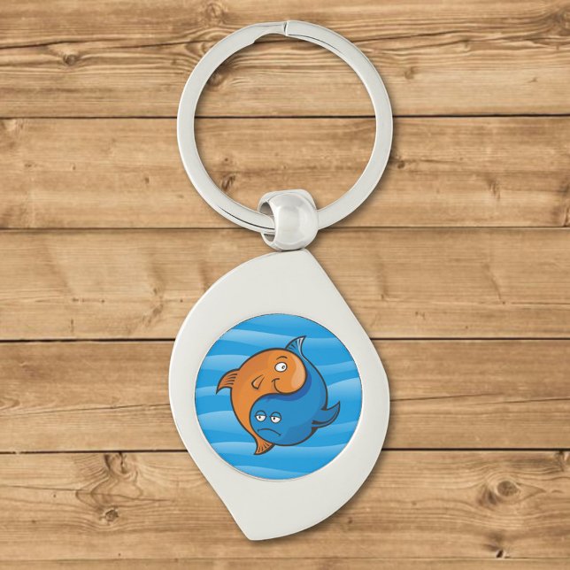 Chaveiro Yin Yang Fish Cartoon (Criador carregado)
