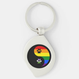 Chaveiro Yin-Yang Genderqueer Metal Keychain
