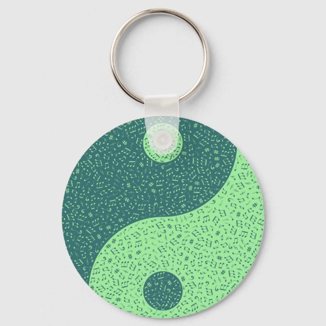 Chaveiro Yin Yang Music Notes (Frente)