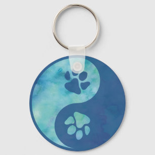 Chaveiro Yin Yang Paw Blue