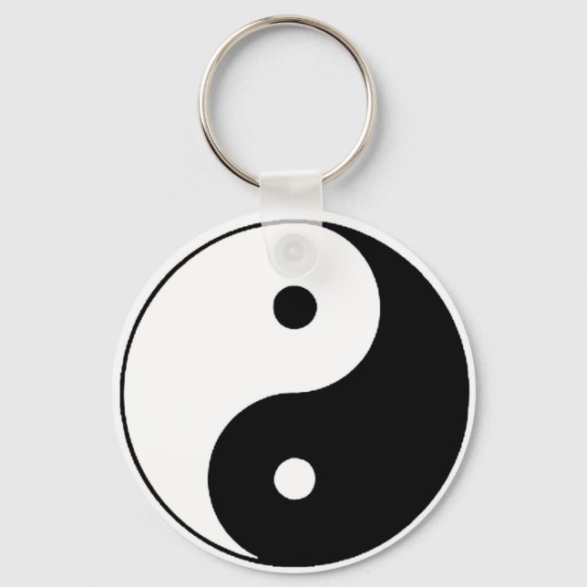 CHAVEIRO YIN YANG PRETO E BRANCO (Frente)