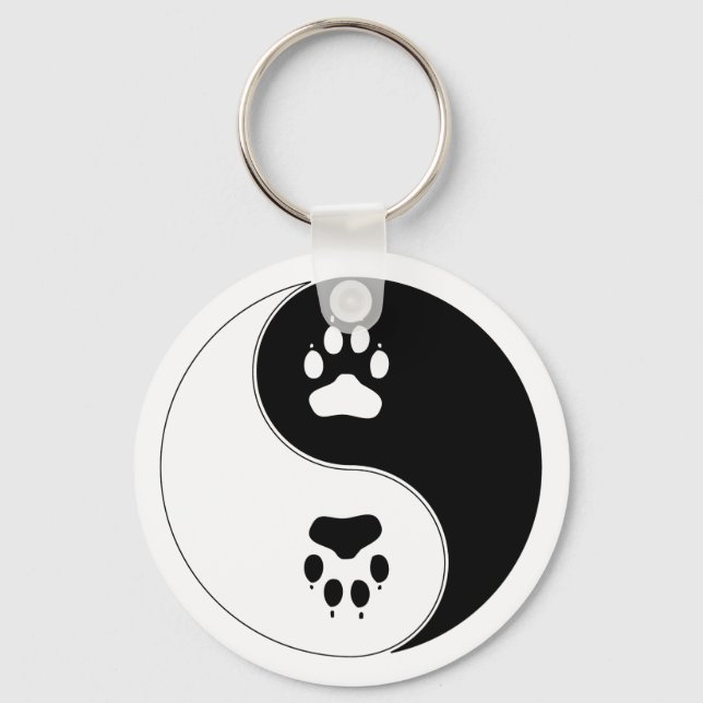 Chaveiro Ying Yang Paw Print (Frente)