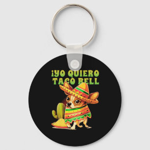Chaveiro Yo Quiero Taco Chihuahua Dog Vintage Funny Bell