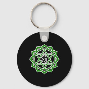Chaveiro Yoga Anahata Coração Verde Chakra