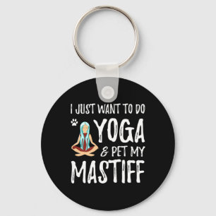 Chaveiro Yoga E Mastiff Para Ideia De Presente Engraçado Da