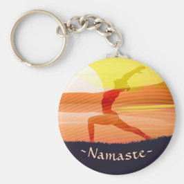 Chaveiro Yoga Instrutor Sun Salutation Crescent Moon Pose