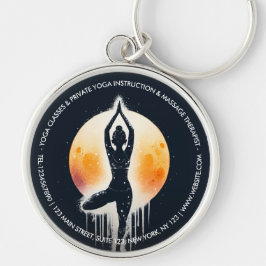 Chaveiro Yoga Meditation Instrutor Tree Pose Full Moon