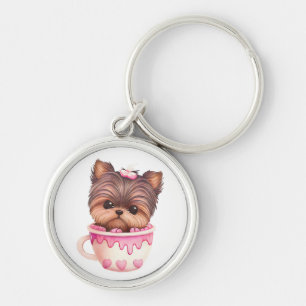 Chaveiro Yorkie Amor Cachorrinho Corações Yorkshire Terrier