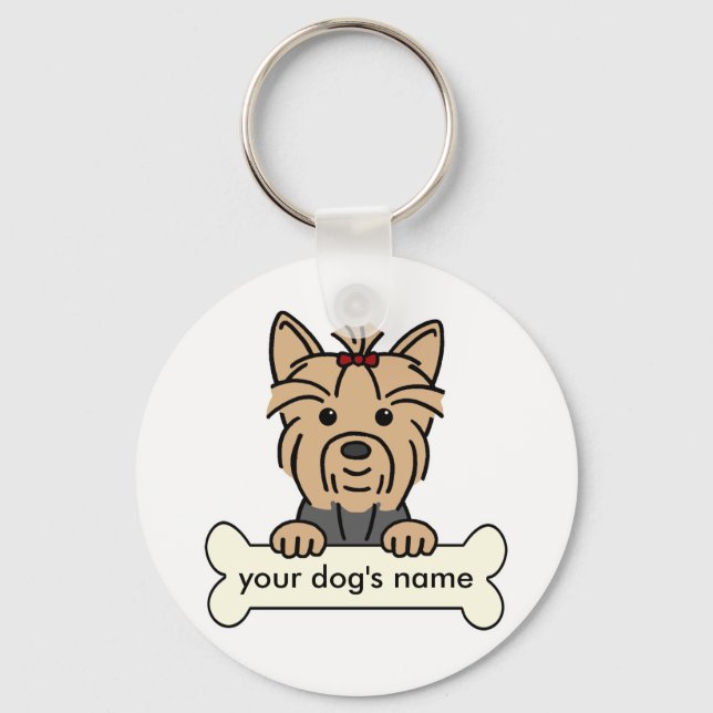 Chaveiro Yorkie personalizado (Frente)