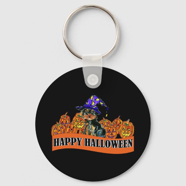 Chaveiro Yorkie Poo de Halloween (Frente)