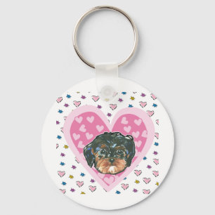 Chaveiro Yorkie Poo de São Valentim