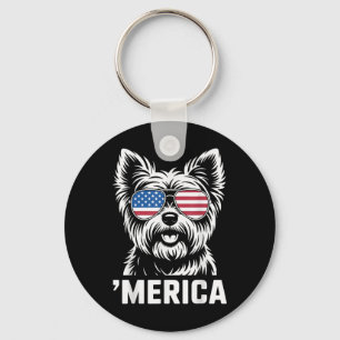 Chaveiro Yorkshire Terrier 4 de Julho ‘merica Patriótico