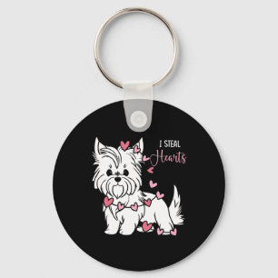 Chaveiro Yorkshire Terrier Dog I Steal Hearts Bonito Valent