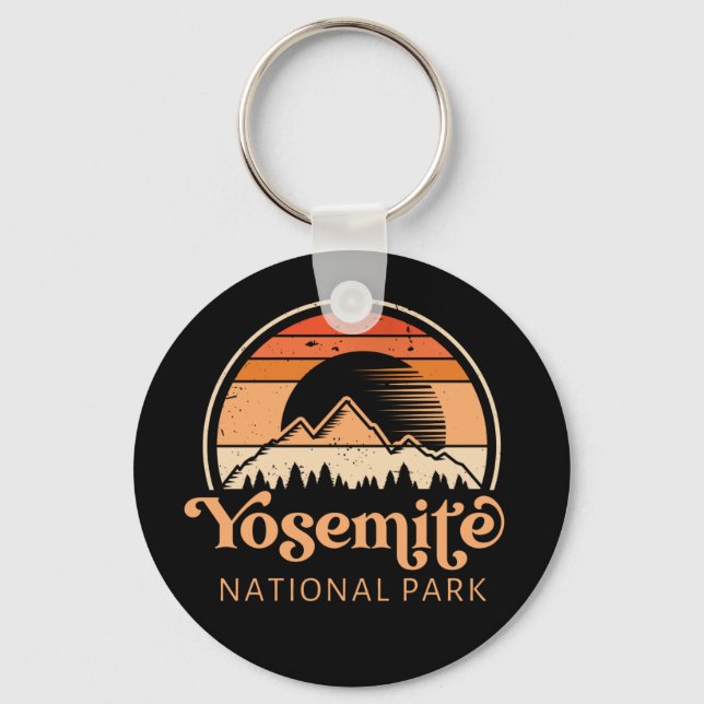 Chaveiro Yosemite National Park California Retro Vintage (Frente)