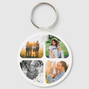 Chaveiro Your 4 Photos Round Keychain