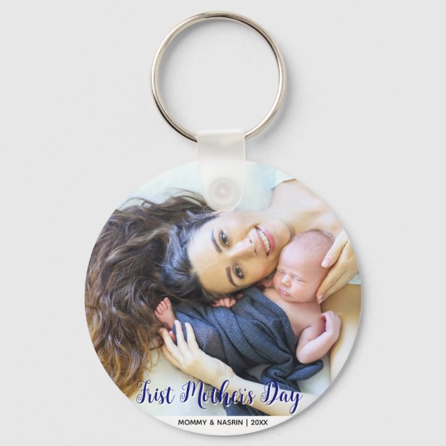 Chaveiro Your First Mother's Day personalised photo  (Frente)