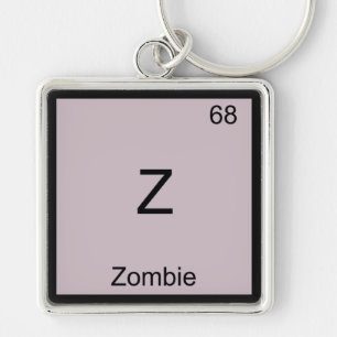 Chaveiro Z - Zombie Funny Chemistry Elelement Symbol T-Shir