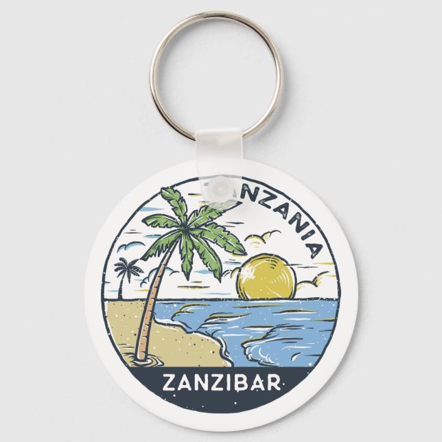 Chaveiro Zanzibar Tanzânia Vintage (Frente)